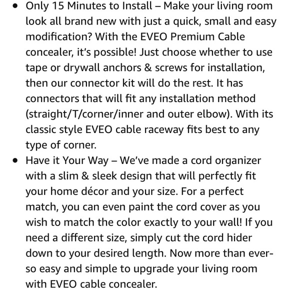 [EVEO] BNIB 150” Cable Raceway Cord Concealer - Picture 6 of 8